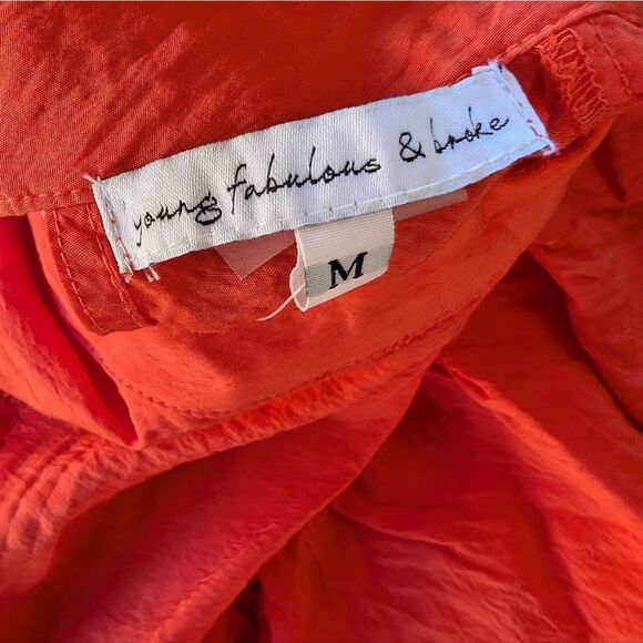 NWT Young Fabulous & Broke Sunset Ombre Cruz Maxi Dress M Open Back Ruffle‎ - Picture 8 of 8